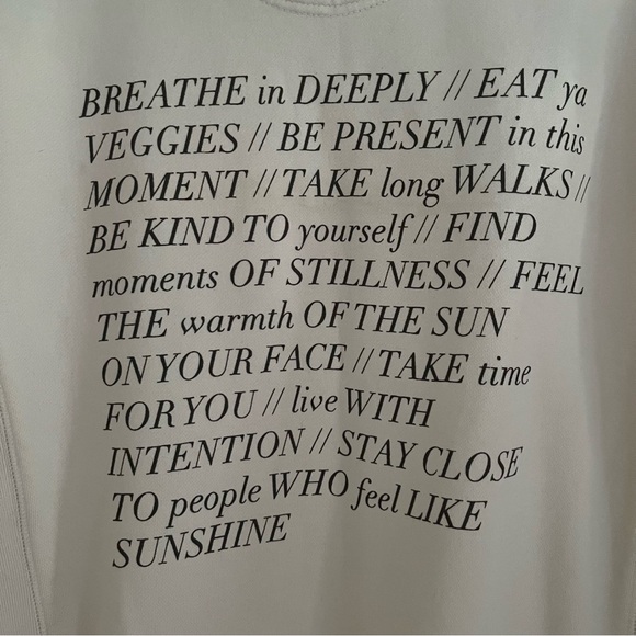 California Aesthetic Healthy Slow Living Spiritual Mantra Sweatshirt - Like New - Picture 7 of 13